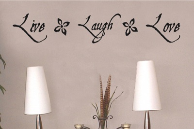 Live Laugh Love Picture Frame on Live Laugh Love 5 5x32 Vinyl Wall Lettering Word Sticky Art   Decals