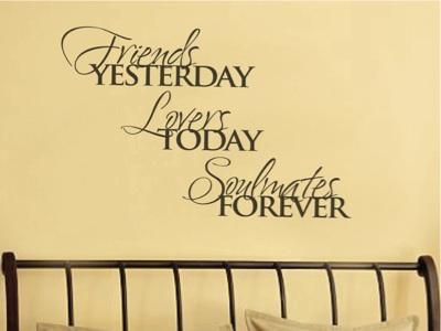 Friends yesterday Vinyl Wall Lettering Words Sticky Art  